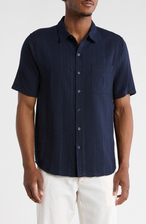Short Sleeve Seersucker Shirt