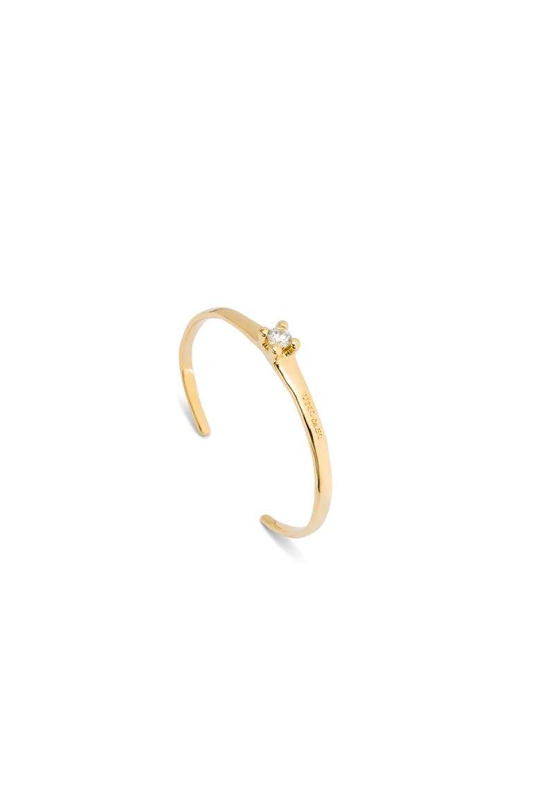 Blue Zirconia Cuff Bracelet, Alternate, color, Gold