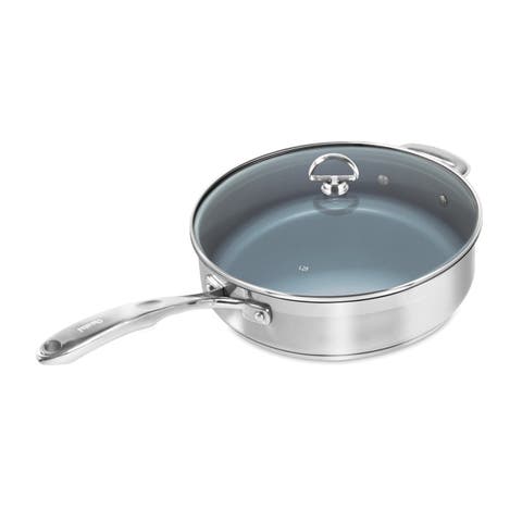 Induction 21 Saute Pan w/ Ceramic Coating & Glass Lid, 5 Quart