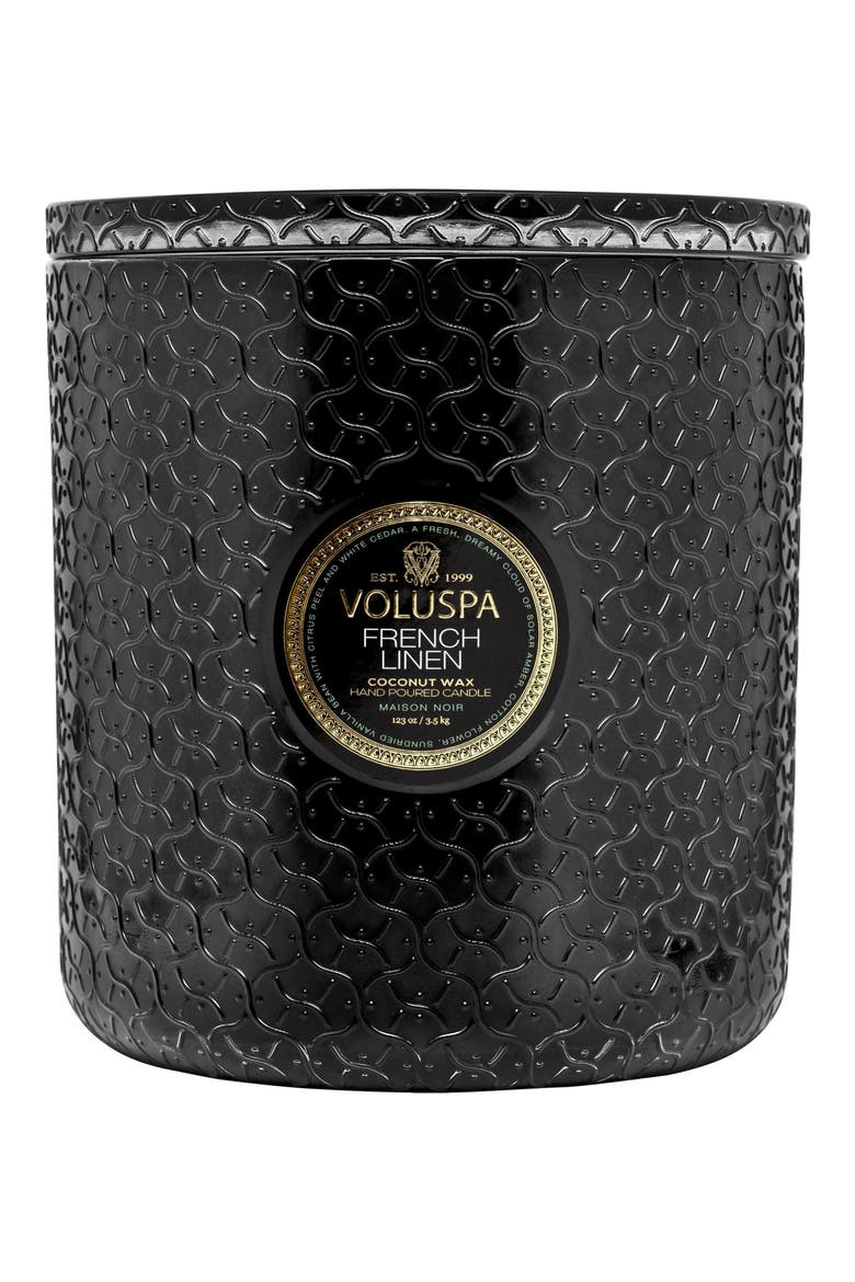 French Linen 5-Wick Hearth Candle, Alternate, color, FRENCH LINEN
