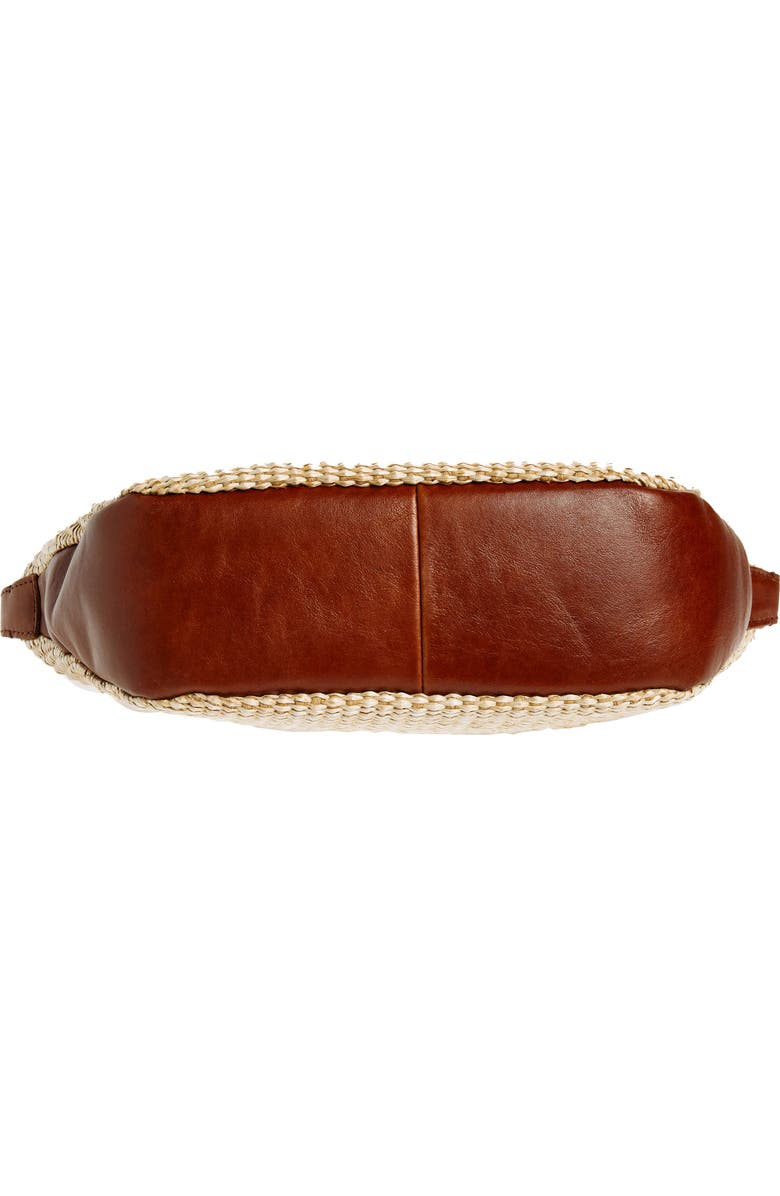 Madewell The Sling Raffia & Leather Crossbody Bag, Alternate, color,