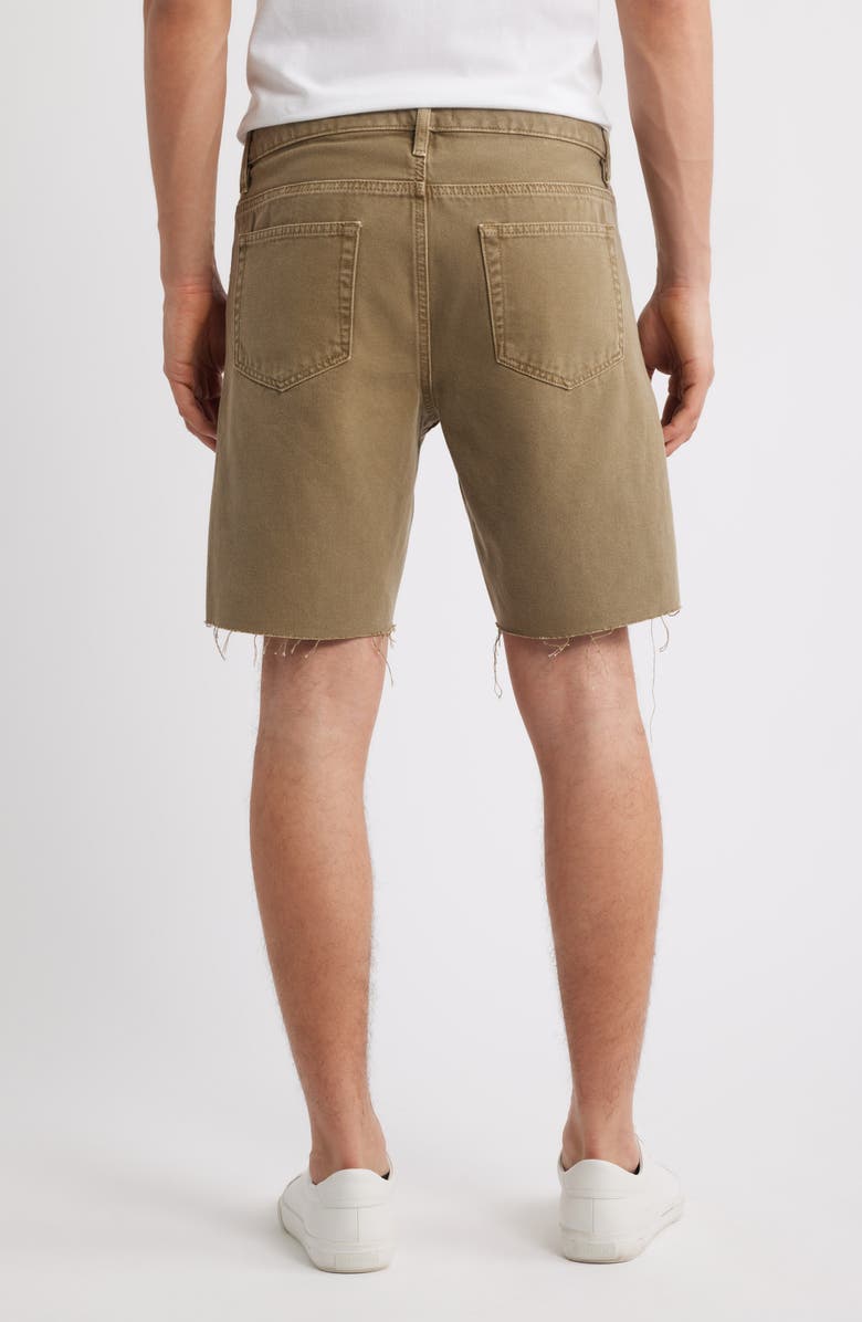 FRAME Raw Hem Relaxed Denim Shorts, Alternate, color, Light Brown