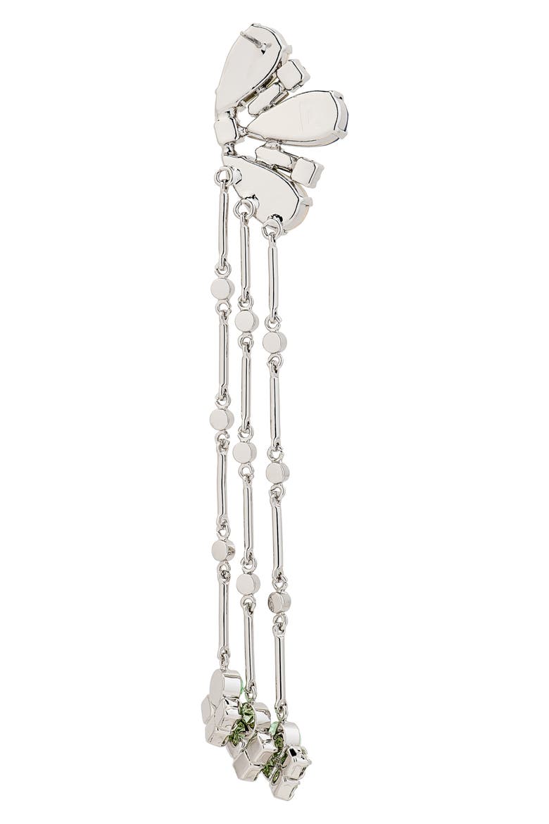 Crystal Linear Drop Earrings, Main, color, SILVER / BLUE STRASS