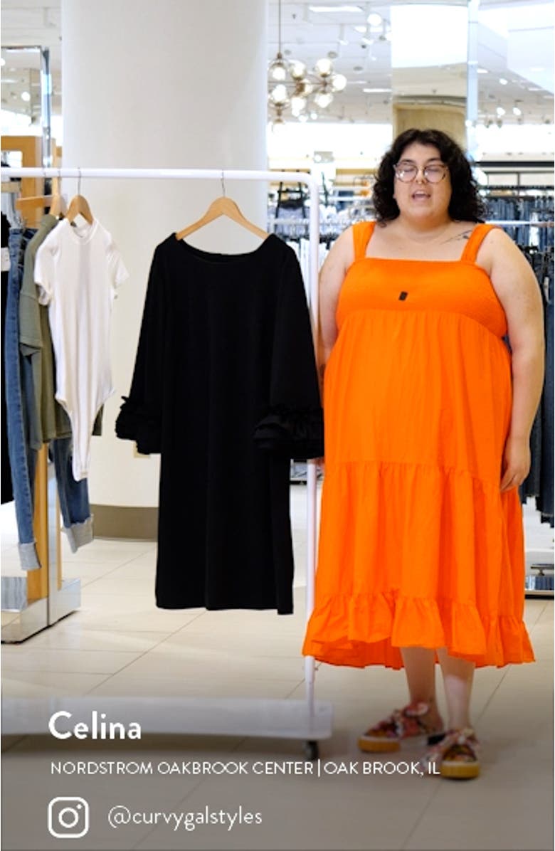 Ruffle Sleeve Sheath Dress, sales video thumbnail