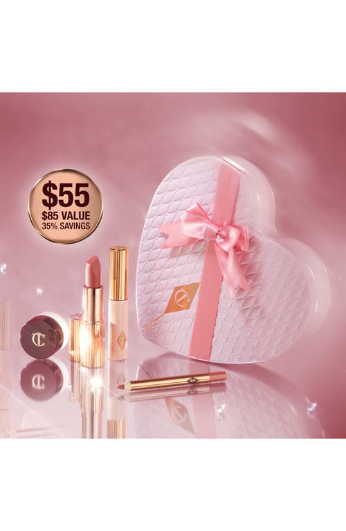 Charlotte Tilbury Pillow Talk Icons On The Go Lip Kit $85 Value In Pink