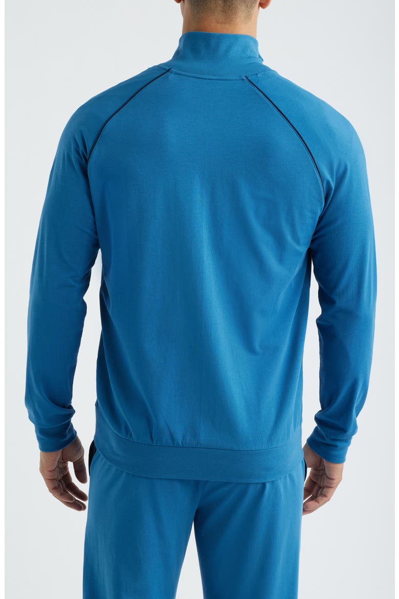 Mix Match Stretch Cotton Zip Jacket, Alternate, color, OPEN BLUE