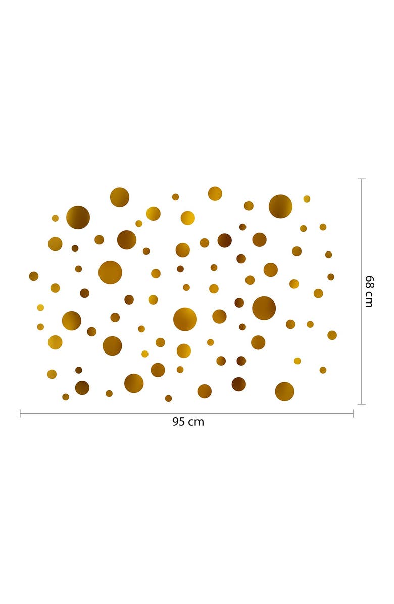 WALPLUS GOLD METALLIC POLKA DOTS HOME, Alternate, color,