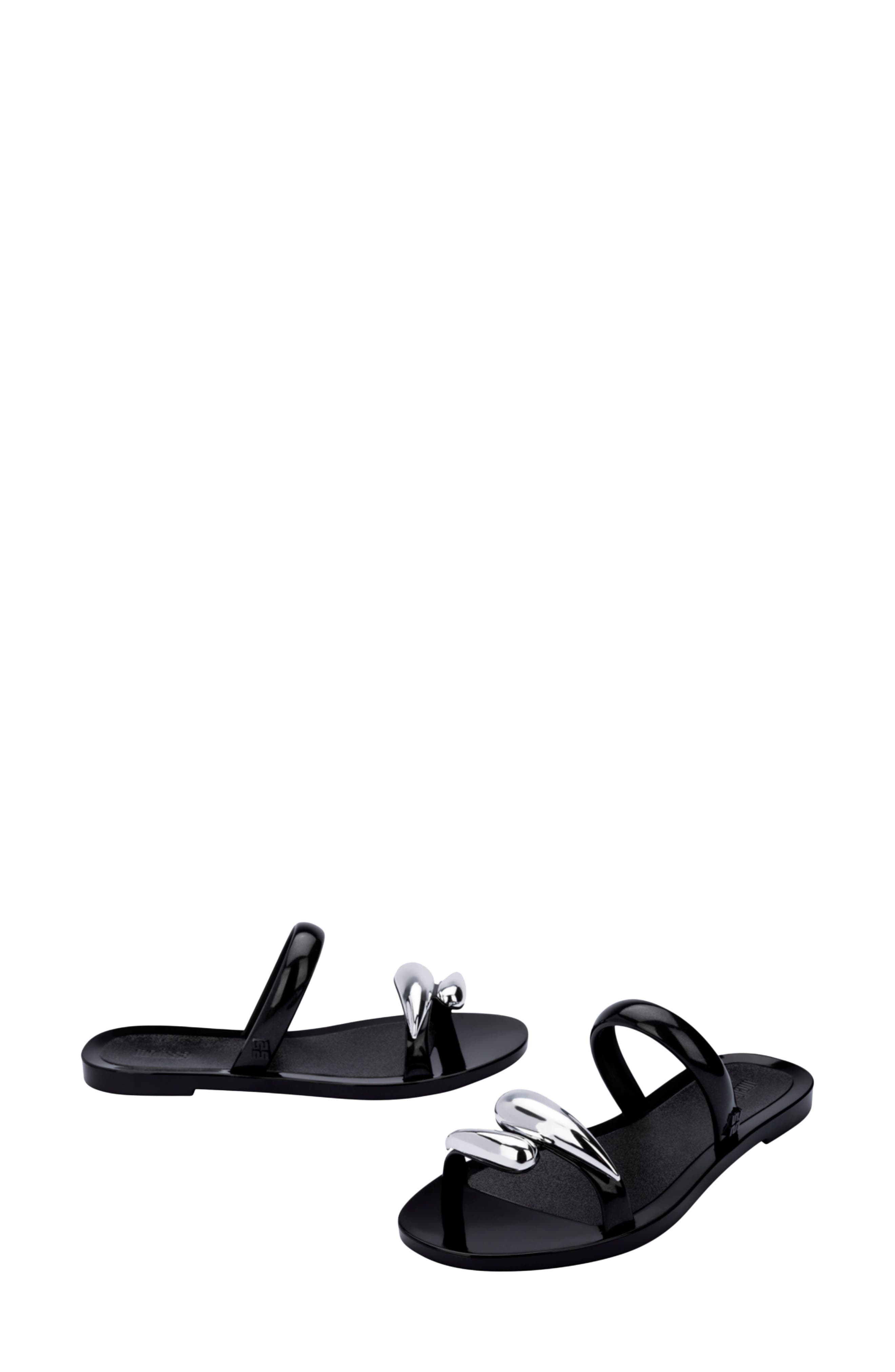 Melissa Eden Slide Sandal, Alternate, color, Black