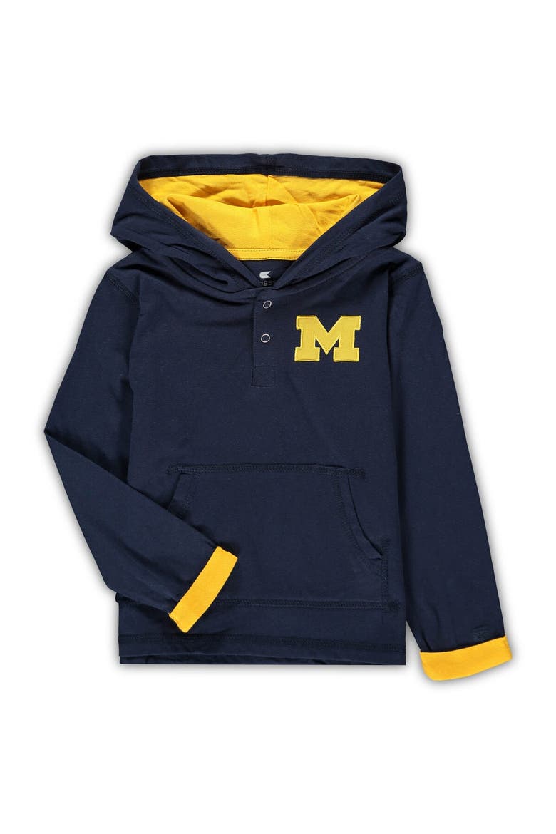 Toddler Colosseum Navy/Heathered Gray Michigan Wolverines Poppies Hoodie and Sweatpants Set, Alternate, color, Navy
