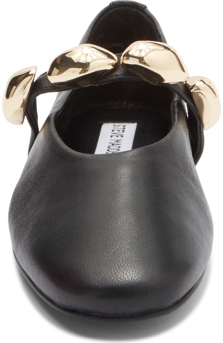 Steve Madden Poppin Flat, Alternate, color, Black Leather
