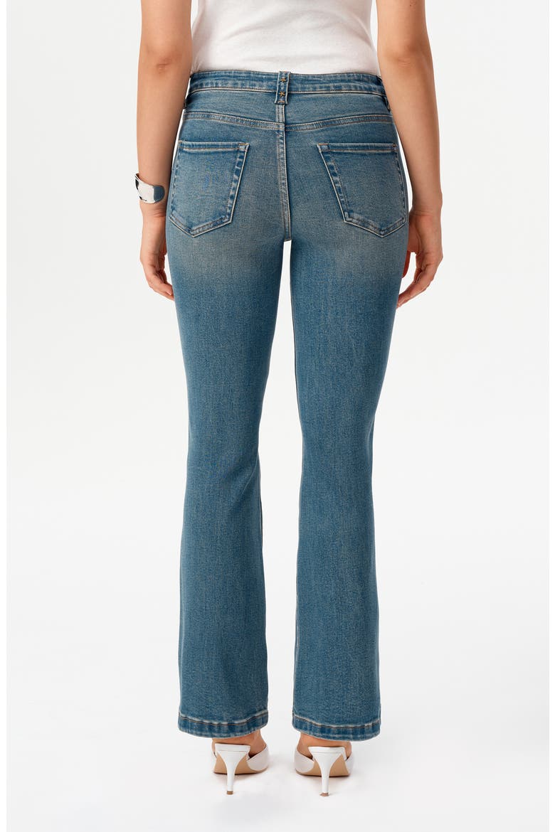 Star Rivet Mid Rise Flare Jeans, Alternate, color, VINTAGE MEDIUM BLUE