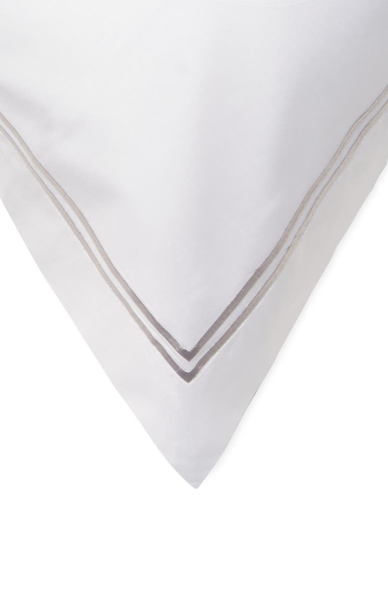 MELANGE HOME Dual Stripe Embroidered 600 Thread Count Cotton Duvet Set, Alternate, color, Charcoal Grey