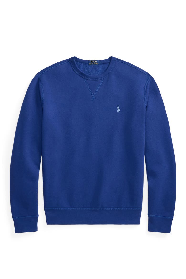 Crewneck Fleece Sweatshirt, Alternate, color, BLUE