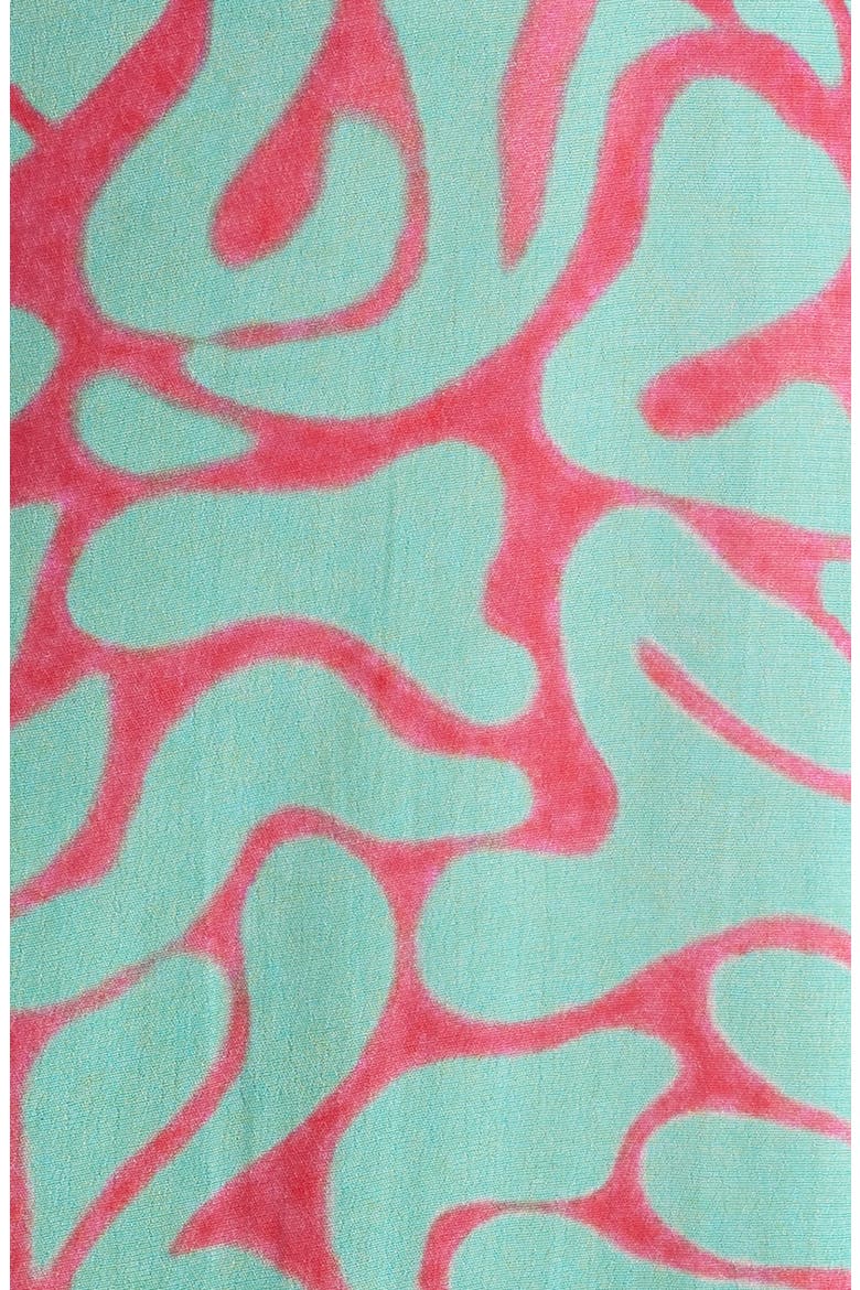 Semisheer Button-Up Shirt, Alternate, color, PINK/ LIGHT GREEN MULTI
