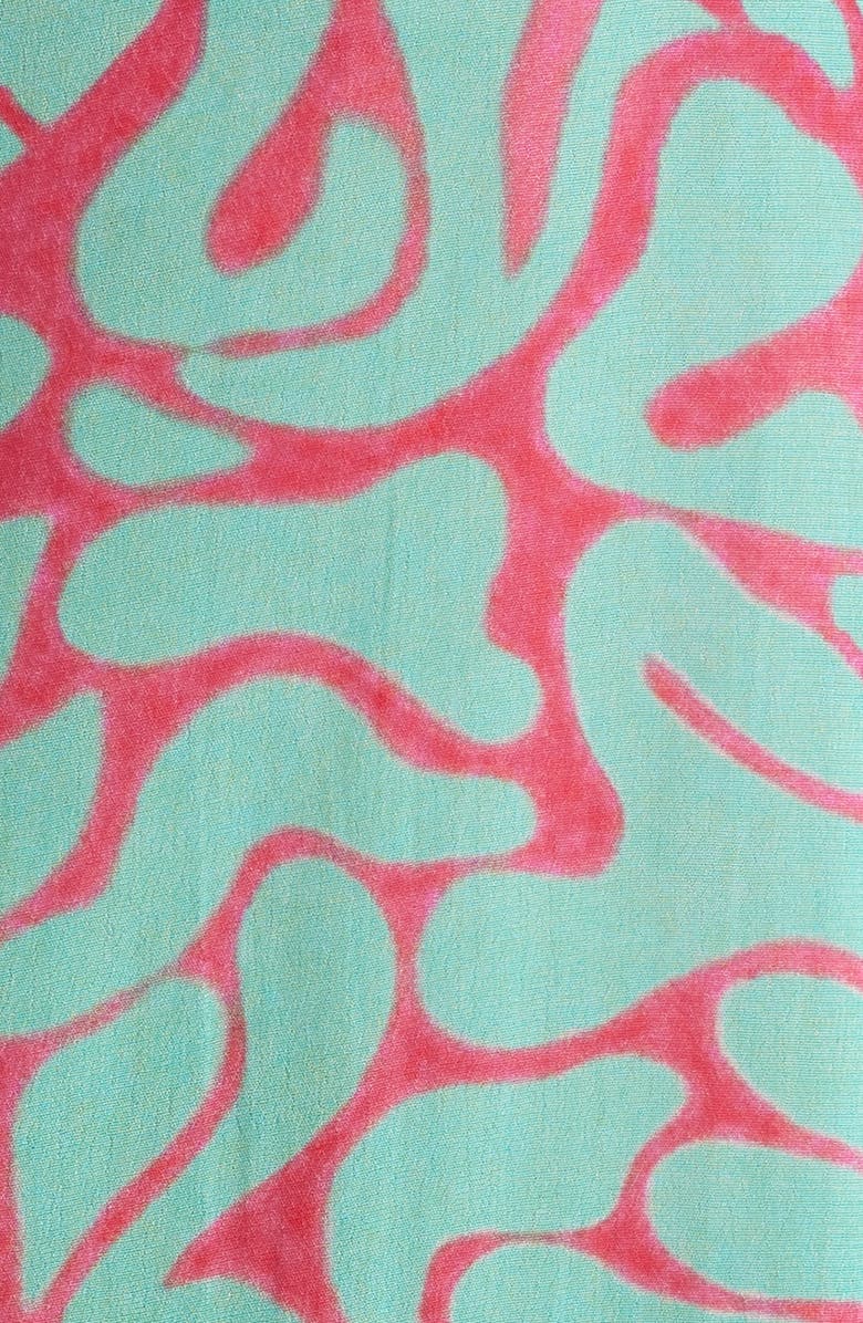 APNY Semisheer Button-Up Shirt, Alternate, color, Pink/ Light Green Multi