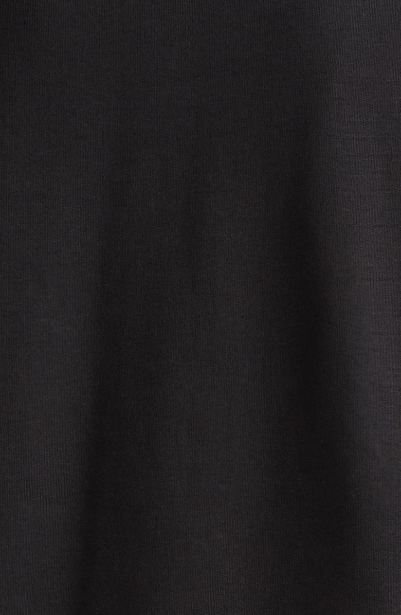 Moncler Quilted Down & Cotton Knit Zip Cardigan, Alternate, color, Black