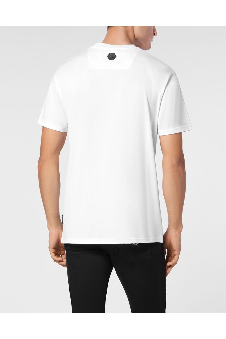 T-Shirt Round Neck Tattoo Men, Alternate, color, white
