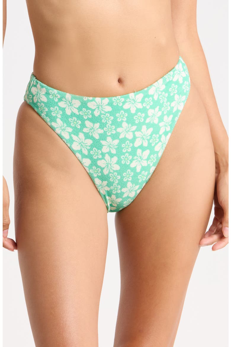 Seashore High Waist Swim Bottoms, Main, color, PALM PARADISE