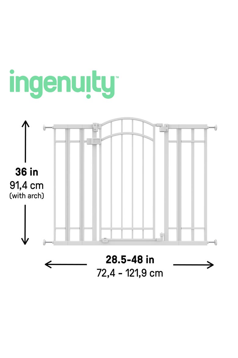 The Doorway 48W Series Baby and Dog Gate, Alternate, color, WHITE