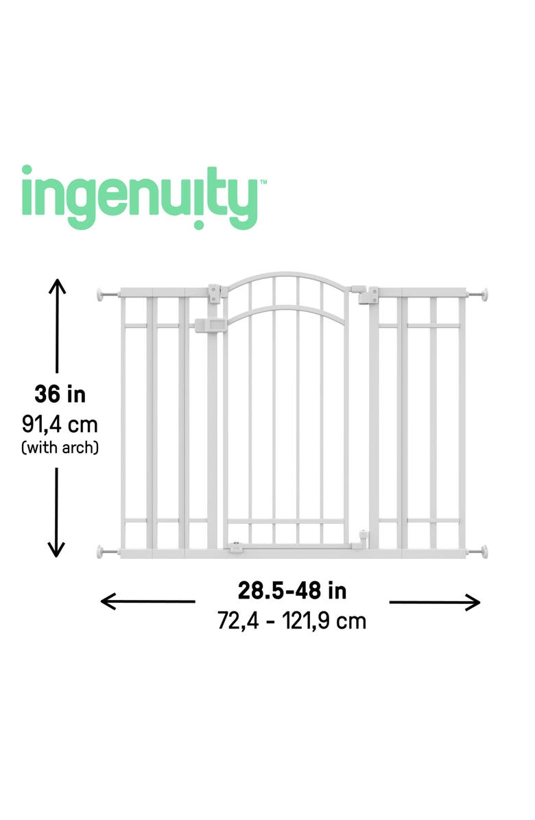INGENUITY The Doorway 48W Series Baby and Dog Gate, Alternate, color, White