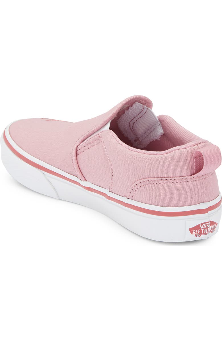 Vans Kids' Asher Slip-On Sneaker, Alternate, color, Embroidery Pink Dawn