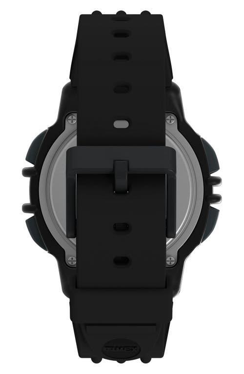 Timex ® Ironman Triathalon Flix Digital 100-lap Silicone Strap Watch, 42mm In Black