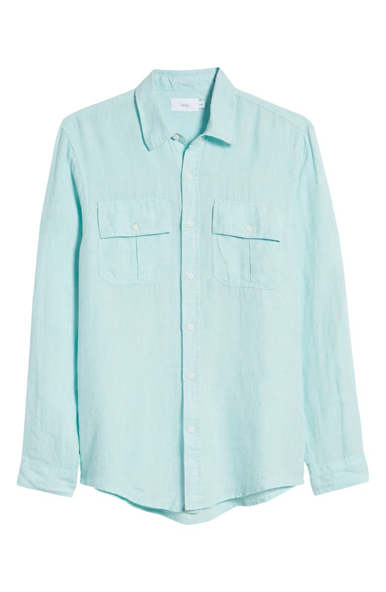 Onia Garret Linen Button-Up Shirt, Alternate, color,