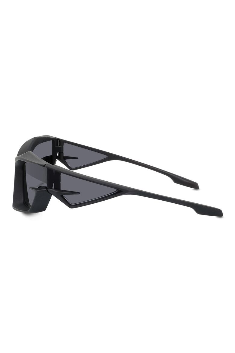 Geometric Sunglasses, Alternate, color, MATTE BLACK / SMOKE