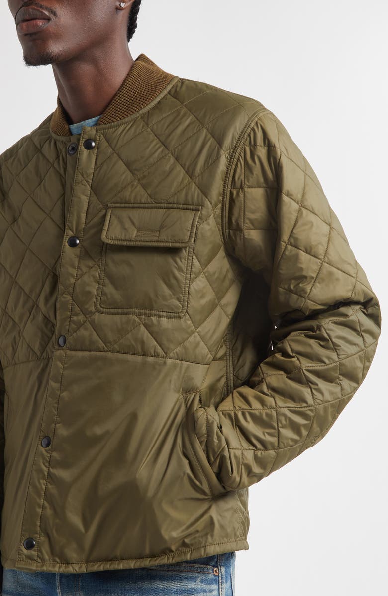 Double RL Quilted Reversible Jacket, Alternate, color, Vintage Olive/ Sage