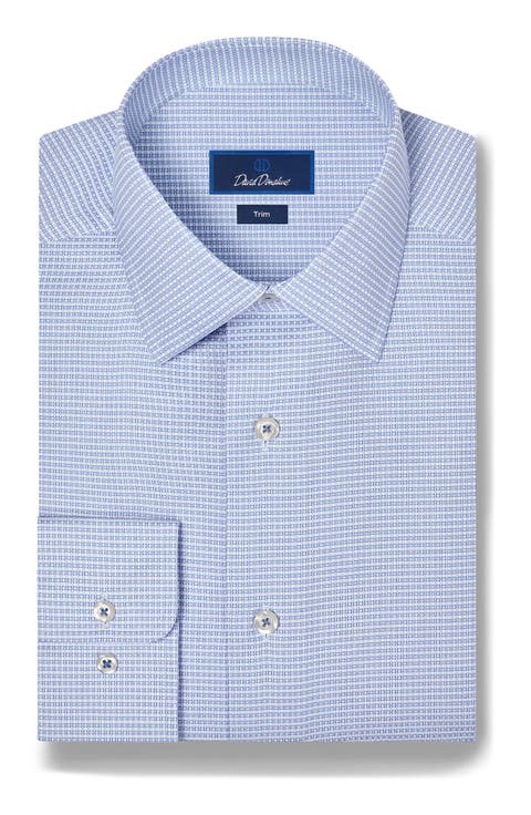 Trim Fit Micro Dobby Dress Shirt