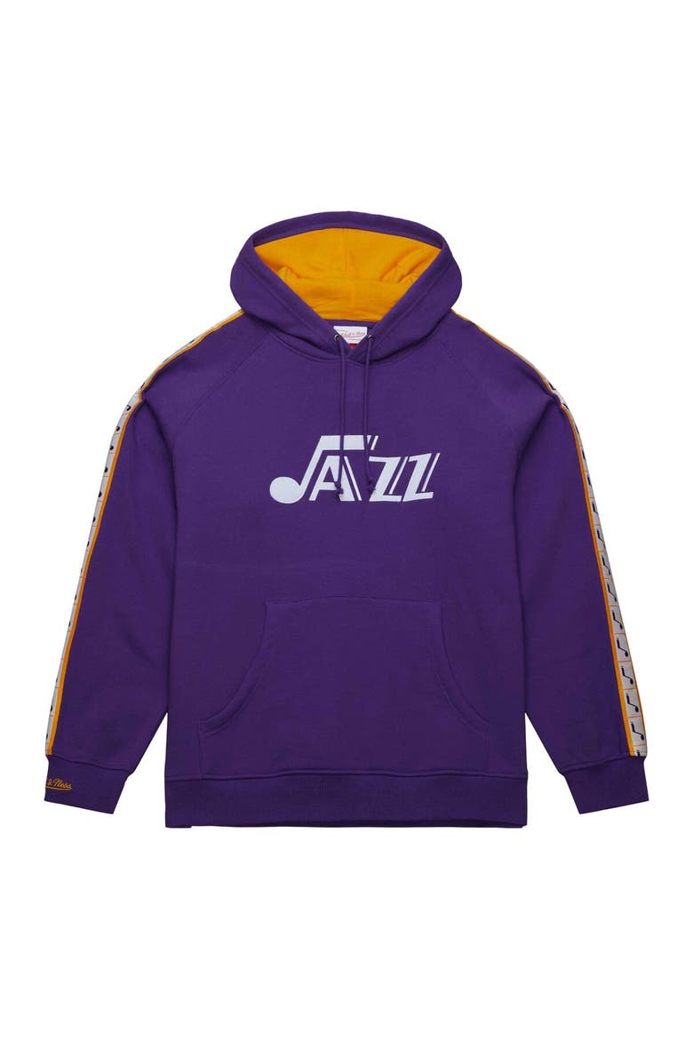 Men's Mitchell & Ness Purple Utah Jazz Hardwood Classics Nights Raglan Pullover Hoodie, Alternate, color, Purple