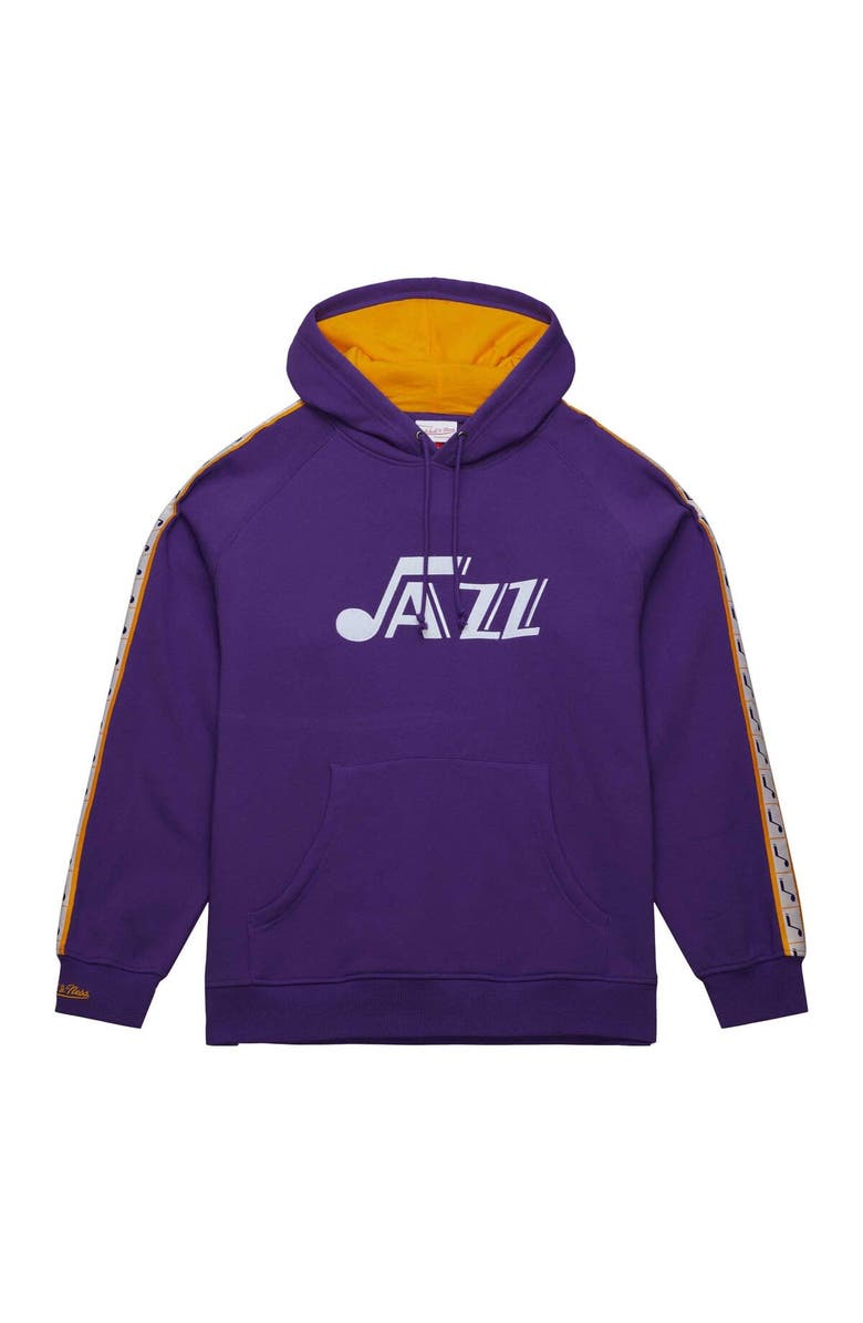 Mitchell & Ness Men's Mitchell & Ness Purple Utah Jazz Hardwood Classics Nights Raglan Pullover Hoodie, Alternate, color, Purple