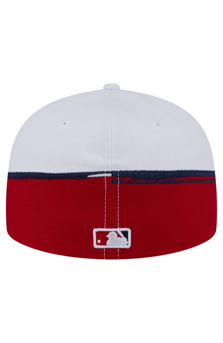 New Era Men's New Era Red/White Los Angeles Angels Paint Stroke 59FIFTY Fitted Hat, Alternate, color, Red