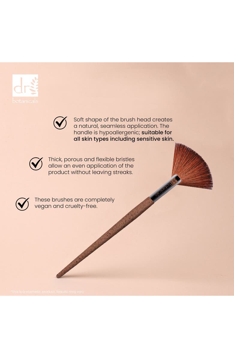 DR BOTANICALS Coffee Ground Fan Brush, Alternate, color, White
