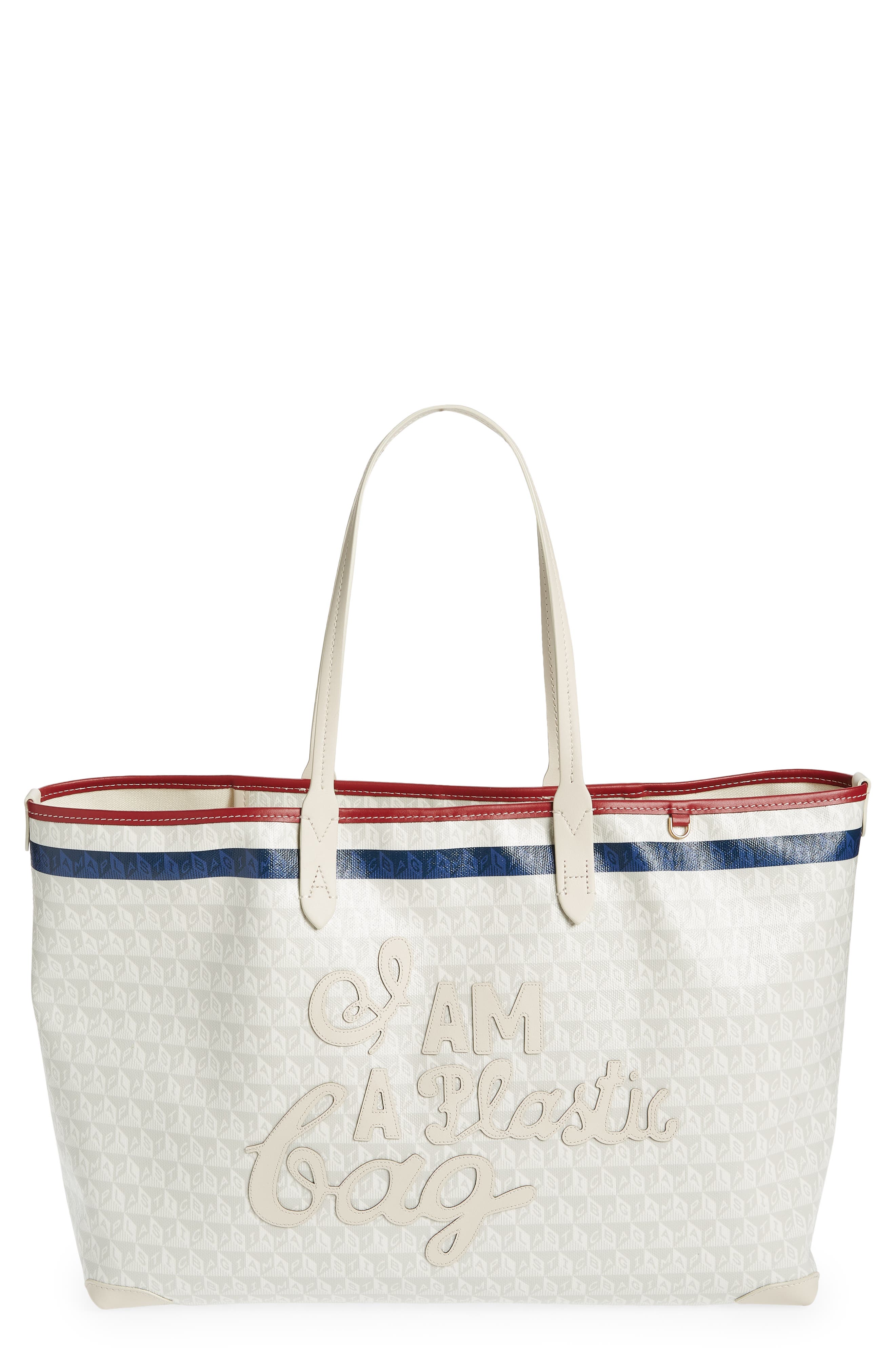 Anya Hindmarch I Am a Plastic Bag Tennis Tote, Main, color, 