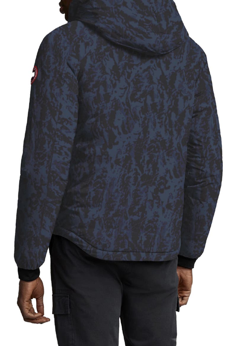 Lodge Slim Fit Packable 750 Fill Power Down Hooded Jacket, Alternate, color, ARL TNDRA NAVY