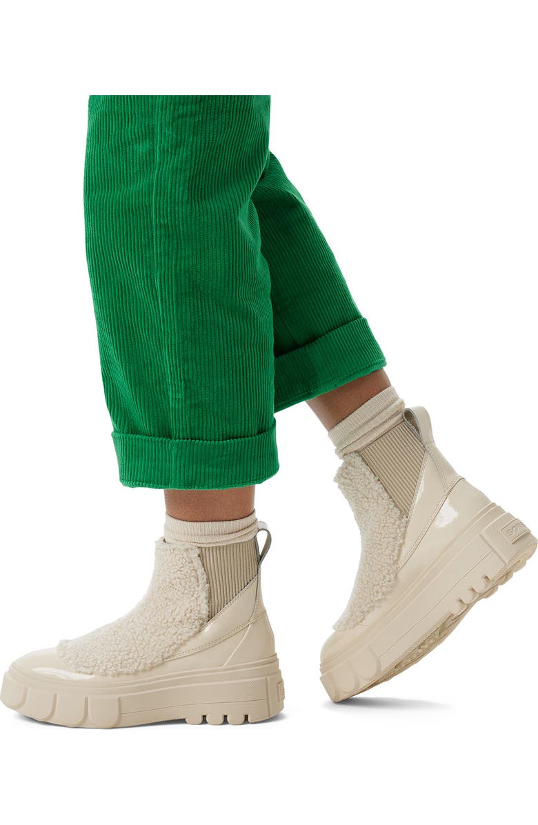 SOREL Caribou X Waterproof Chelsea Boot, Alternate, color, Bleached Ceramic/ Oatmeal