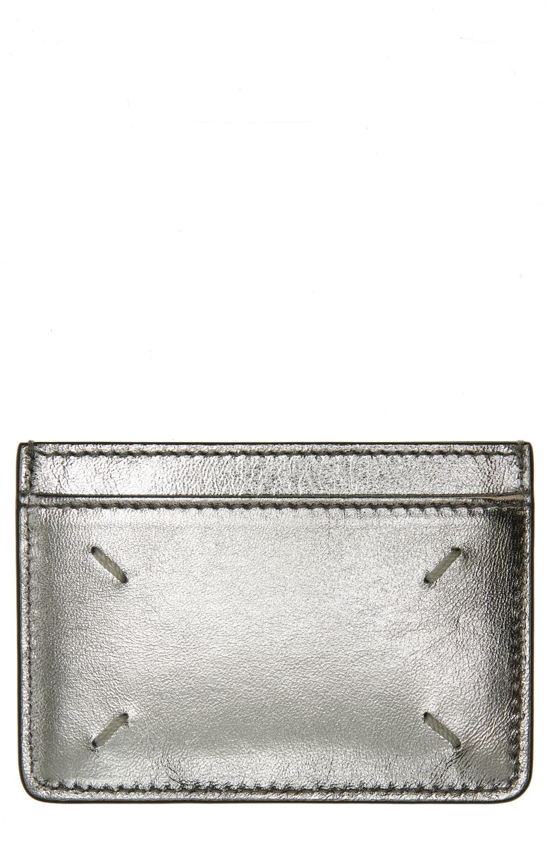 Maison Margiela Four-Stitch Leather Card Case, Main, color,