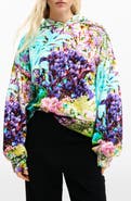 Desigual Printed Oversize Cotton Hoodie