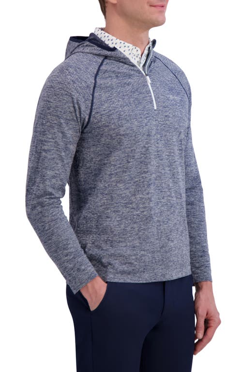 Ben Sherman Seamless Knit Golf Pullover Hoodie In Blue