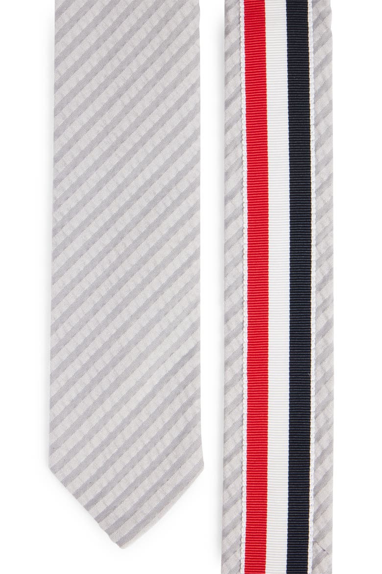 Cotton Seersucker Tie, Alternate, color, LIGHT GREY