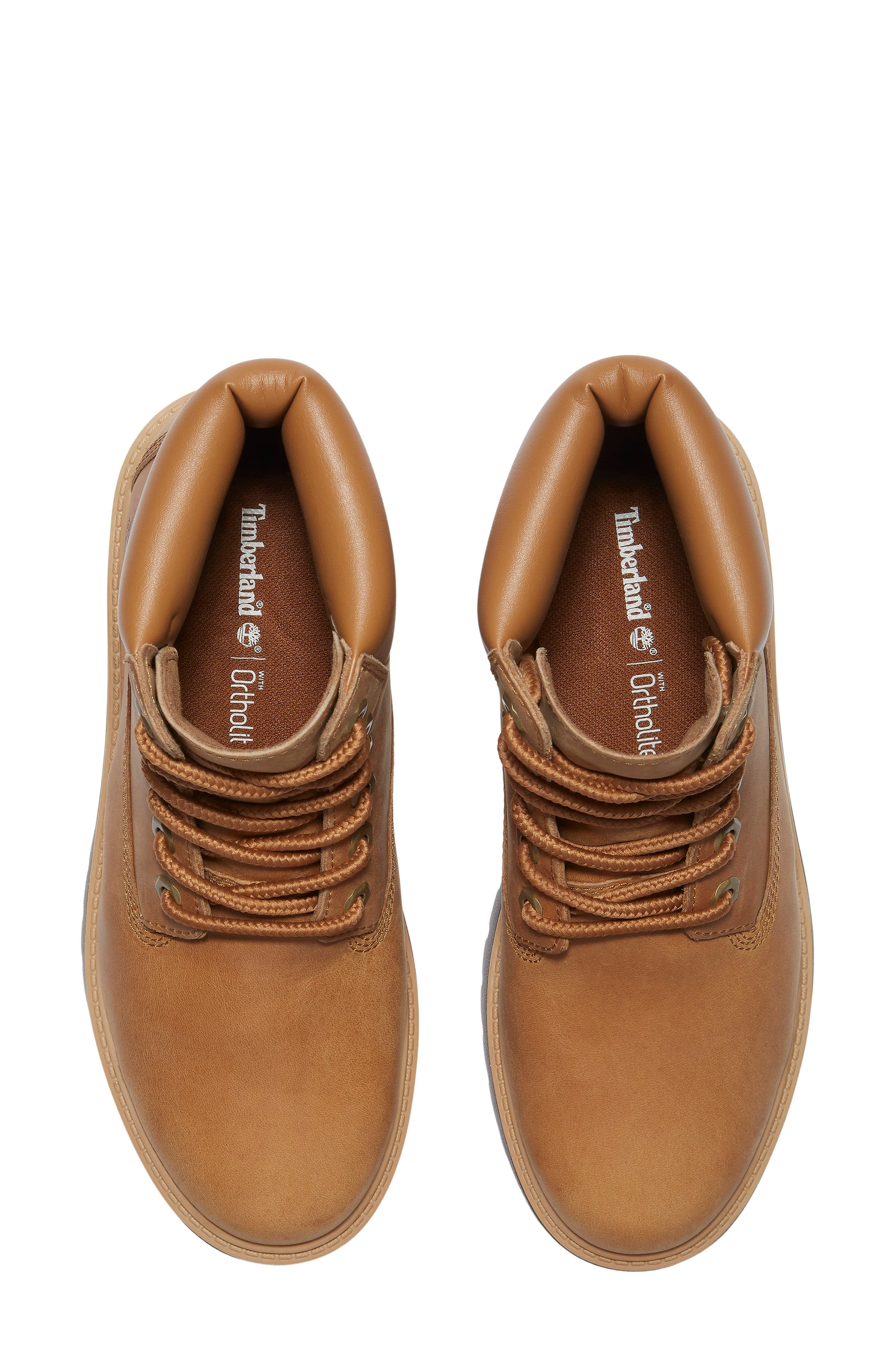 Stone Street 6-Inch Waterproof Lace-Up Leather Boot, Alternate, color, WHEAT FULL GRAIN