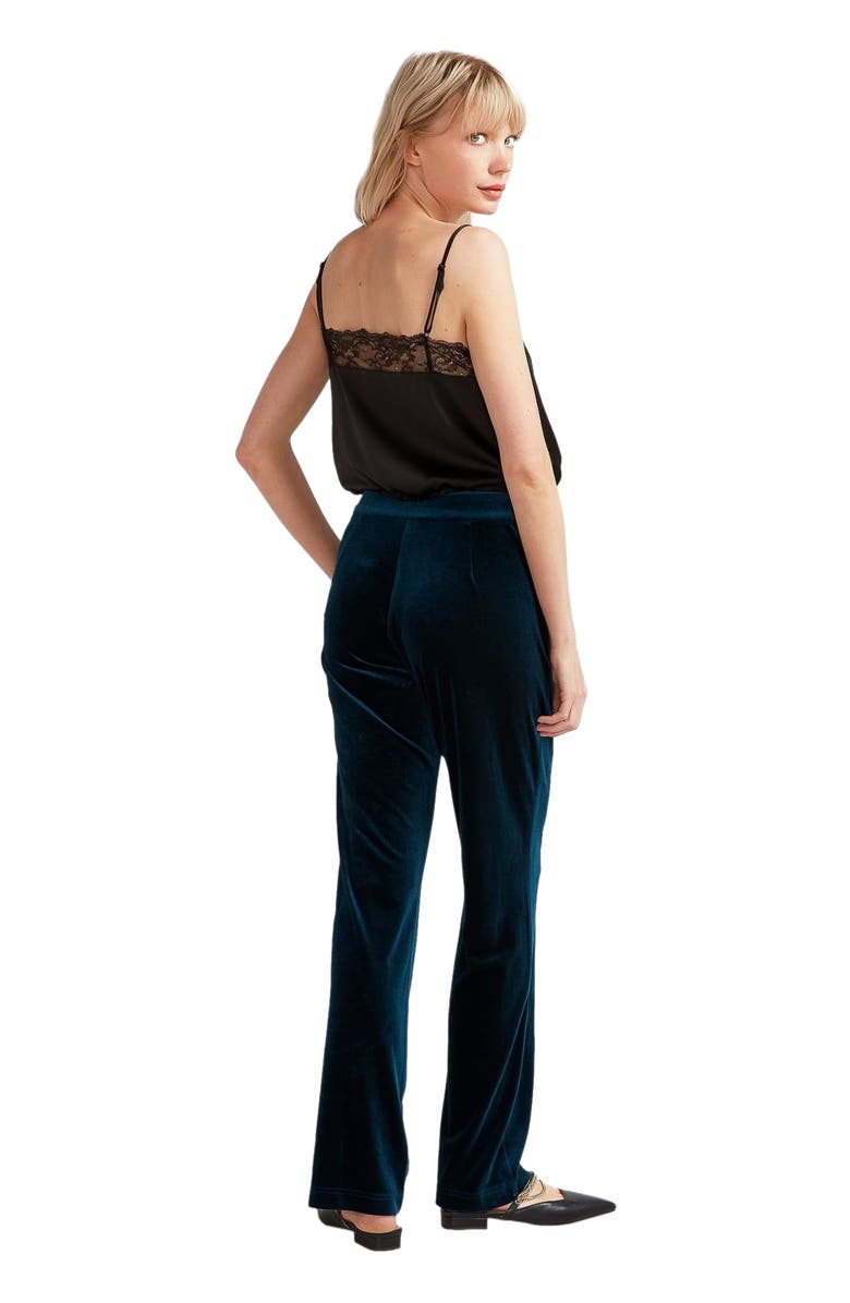Belle & Bloom Reverie Velvet Pant, Alternate, color, Dark Teal