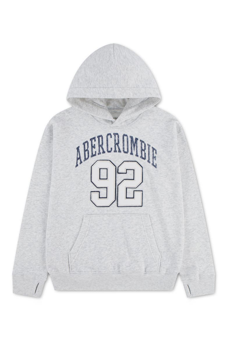 Kids' Logo Graphic Fleece Hoodie, Main, color, LIGHT GREY HEATHER