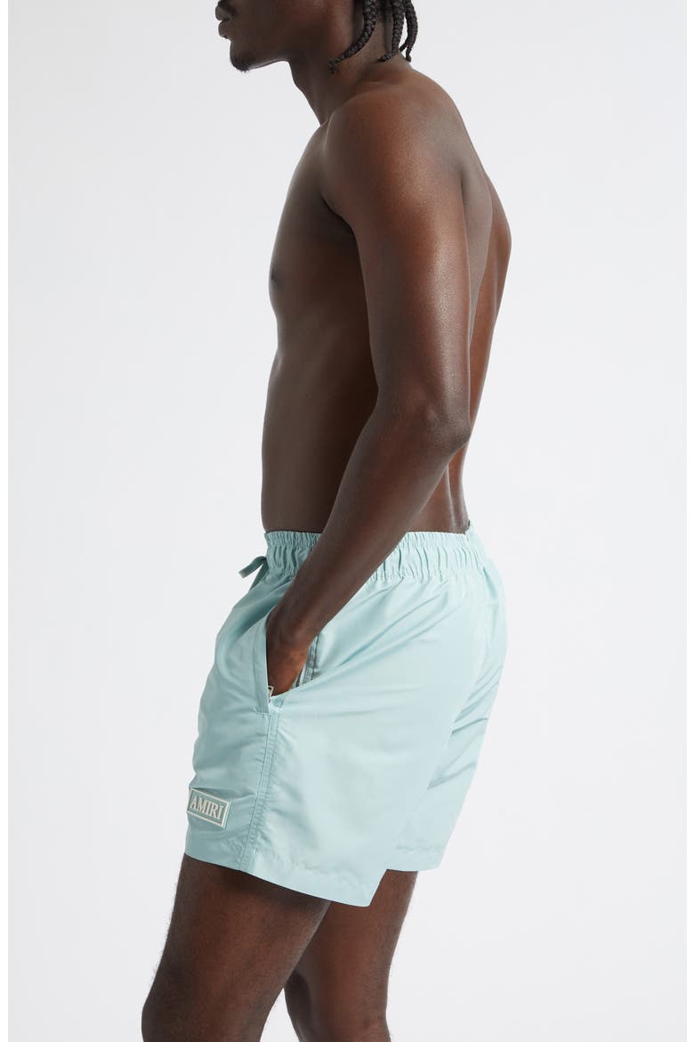 Patch Swim Trunks, Alternate, color, POWDER TEAL