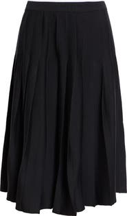 Thom Browne Pleated Wool & Silk Midi Sweater Skirt