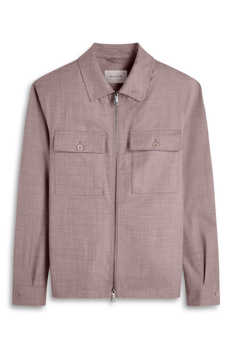 Stretch Wool Zip Shirt Jacket, Alternate, color, SAND