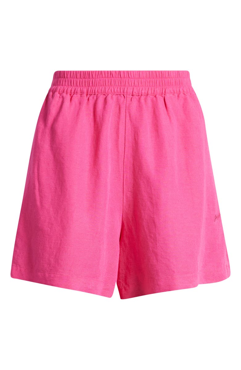 BOSS Orange Linen Blend Shorts, Alternate, color, Magenta