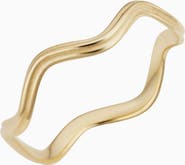 Oradina 14K Gold Curve Appeal Stack Ring