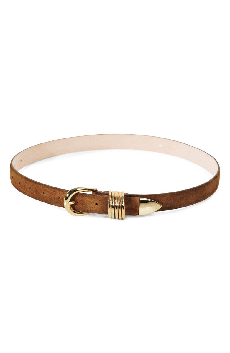 Déhanche Hollyhock Suede Belt, Main, color, Ochre/ Gold